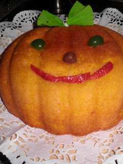 Una foto de Bizcocho de calabaza Halloween