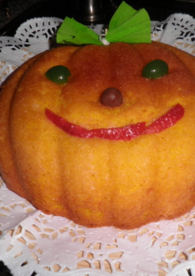 Una foto de Bizcocho de calabaza Halloween