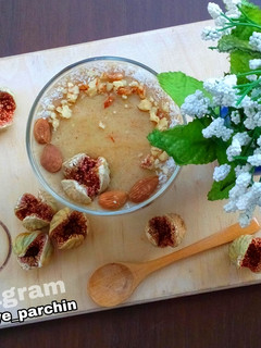 عکسی از دستور پودینگ انجیر خشک 🌸