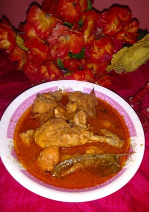 A picture of Chicken qorma.