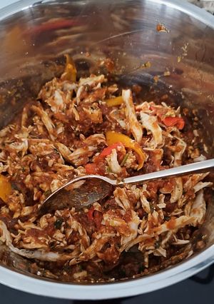 Una foto de Fajitas de pollo o pavo