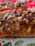 Honey glazed pecan salmon