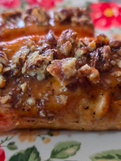 A picture of Honey glazed pecan salmon.