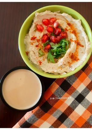 A picture of Muttabal/ Moutabal- Arabic or Middle Eastern Aubergine Dip.