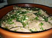 Una foto de lengua a la vinagreta