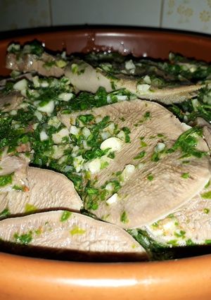 Una foto de Lengua a la Vinagreta