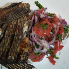 A picture of Fried fish kachumbari.