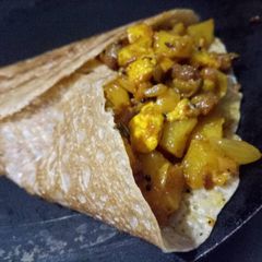 Paneer potatoes Frankie A picture of Paneer potatoes Frankie.