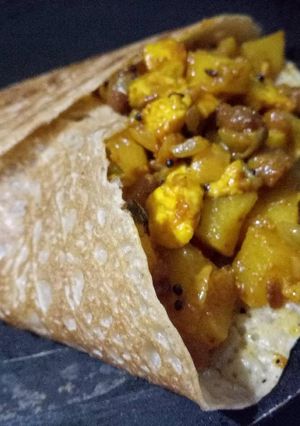 A picture of Paneer potatoes Frankie.