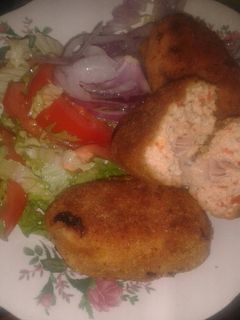 Una foto de Croquetas de pollo rellenas