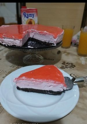 صورة لوصفة تشيز كيك بالفراولة😋😋😋