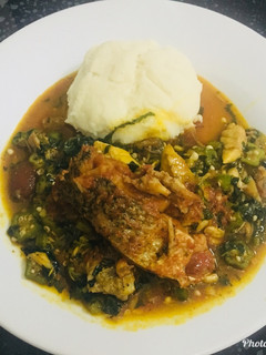 A picture of Okro soup.