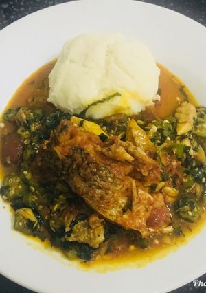 A picture of Okro soup.