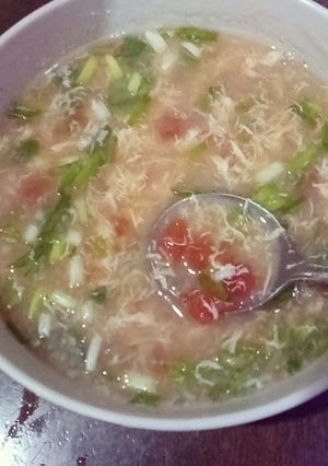รูปของ ซุปไข่มะเขือเทศสไตล์จีน - คีโต