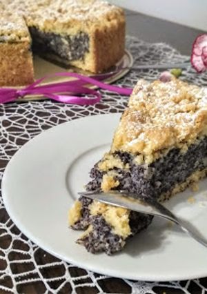 Zdjęcie przepisu Ciasto makowe z budyniem.