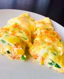 Quick and easy omelette with carrot