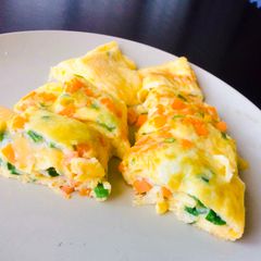 A picture of Quick and easy omelette with carrot.