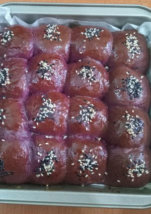 Foto resep 💜 Roti Sobek Taro (Taro Bread) lembut dan fluffy 💜