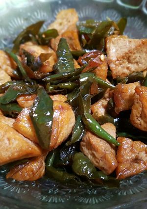 Foto resep Tumis kecap tahu cabe hijau