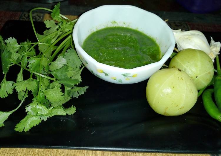 Amla green garlic chutney