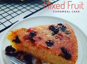 Foto resep Mixed Fruits Cornmeal Cake