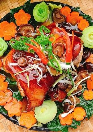 Hình của món Giò heo đông cô.