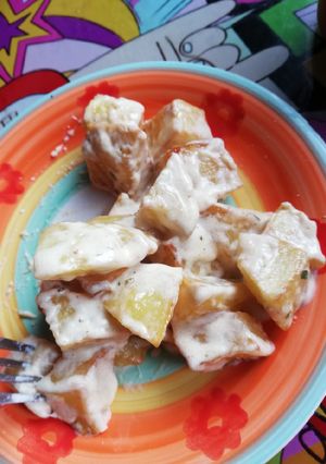 Una foto de Papas a la crema