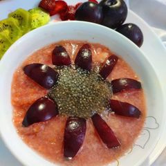 A picture of Plum chia smoothie.