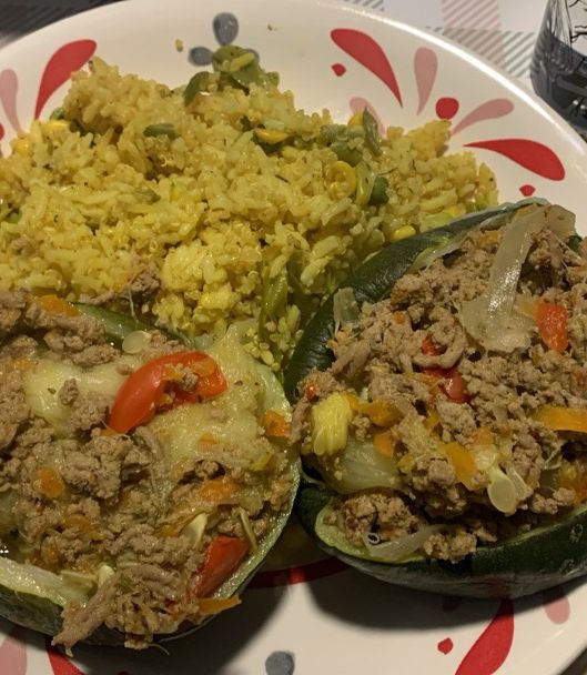 Una foto de Zapallitos italianos rellenos