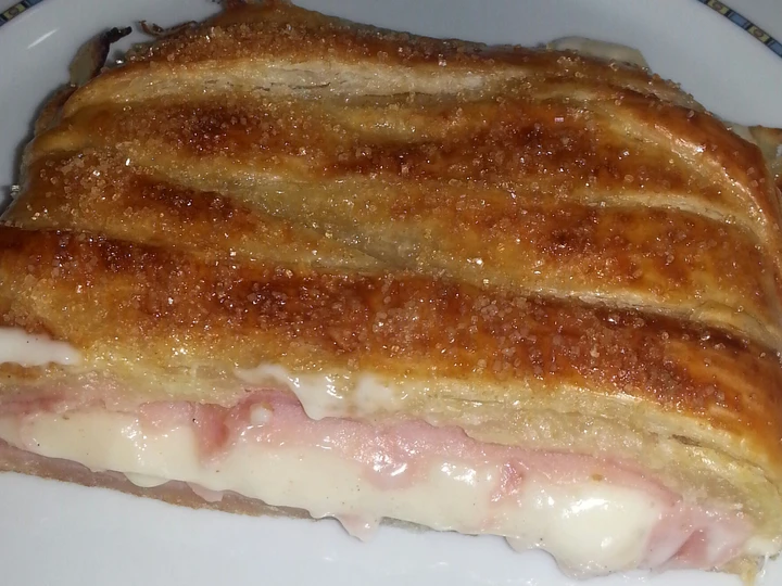 Manera fácil Hacer Hojaldre de jamon york y queso  que Muy delicioso