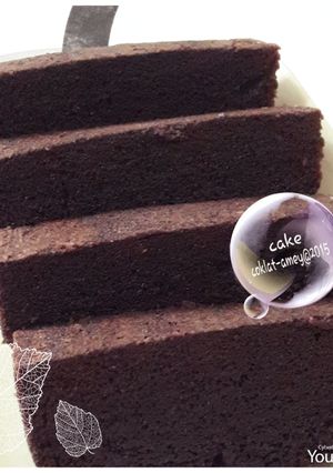Foto resep cake coklat yang moist banget.