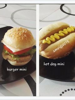 Foto resep Hot dog dan burger mini