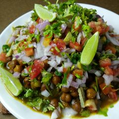 Kala chana chat A picture of Kala chana chat.