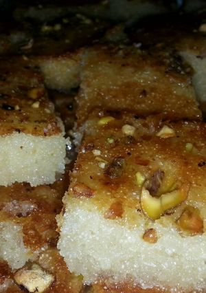 صورة لوصفة بسبوسة من أم أسامة