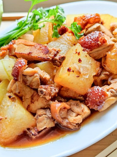 家庭小菜| 冬瓜炆豆卜燒肉 魯班誕 簡易 (附影片) 的食譜成品照片
