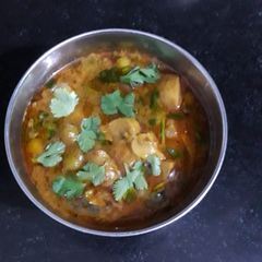 A picture of Mashroom peas veg.(subzi).