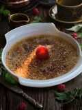 Crème Brulee com Framboesa
