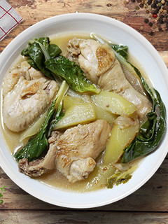 A picture of Chicken Tinola with a Twist.