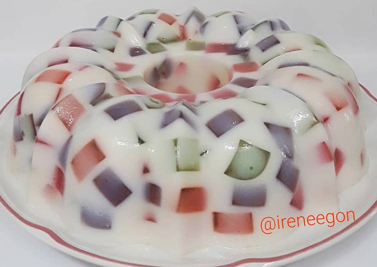Resep Puding Susu Mozaik Anti Gagal