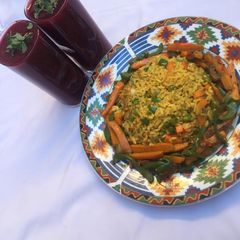 A picture of Chinese fried rice.