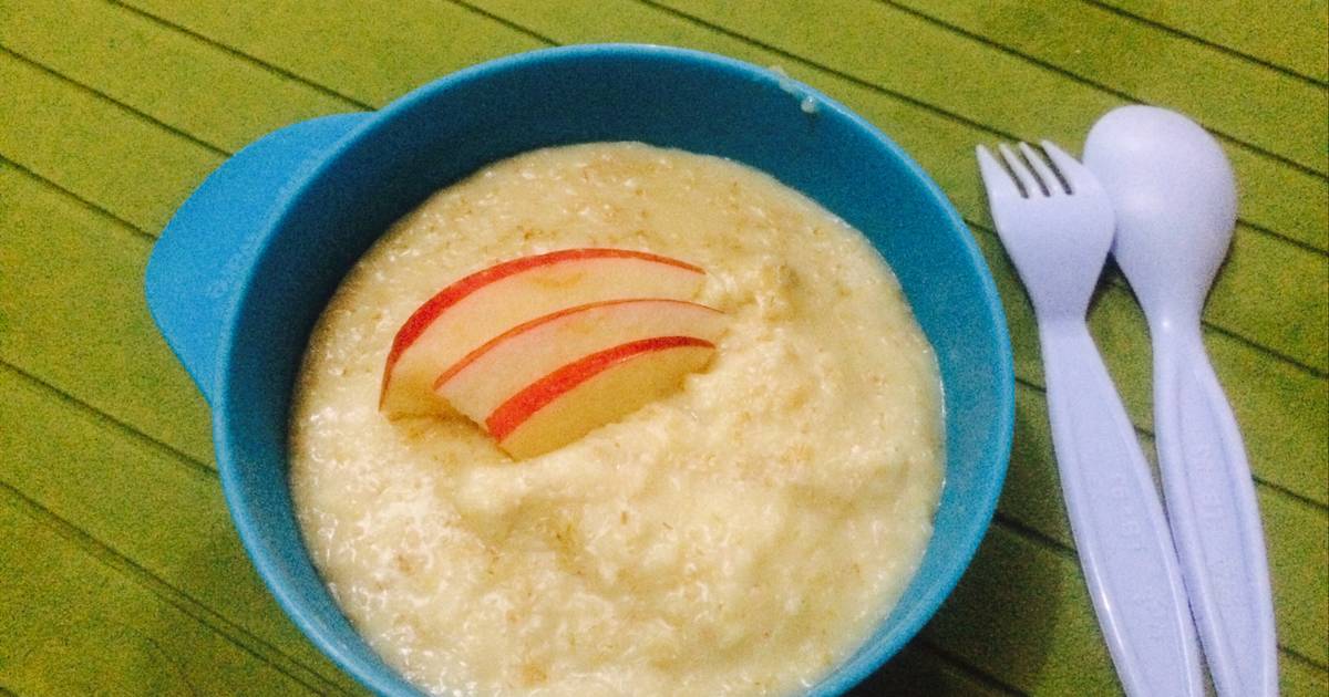 Resep MPASI Oatmeal apel keju oleh Mama fathan Cookpad