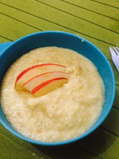 Foto resep MPASI: Oatmeal apel keju