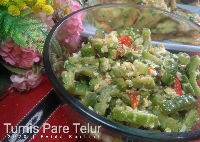 Standar Cara  bikin Tumis Pare Telur  sesuai selera