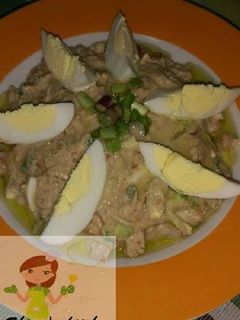 صورة لوصفة فول بالخلطه والبيض المسلوق