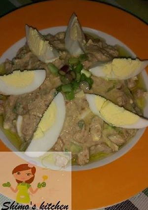 صورة لوصفة فول بالخلطه والبيض المسلوق
