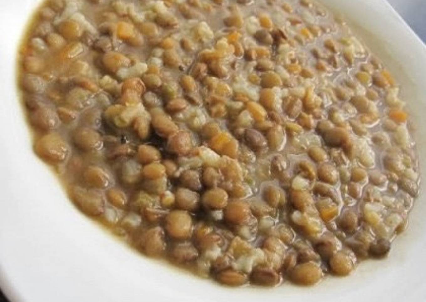 Lentejas con arroz en olla GM