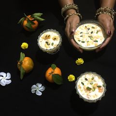 A picture of Orange Kheer/ Kheer Kamola.