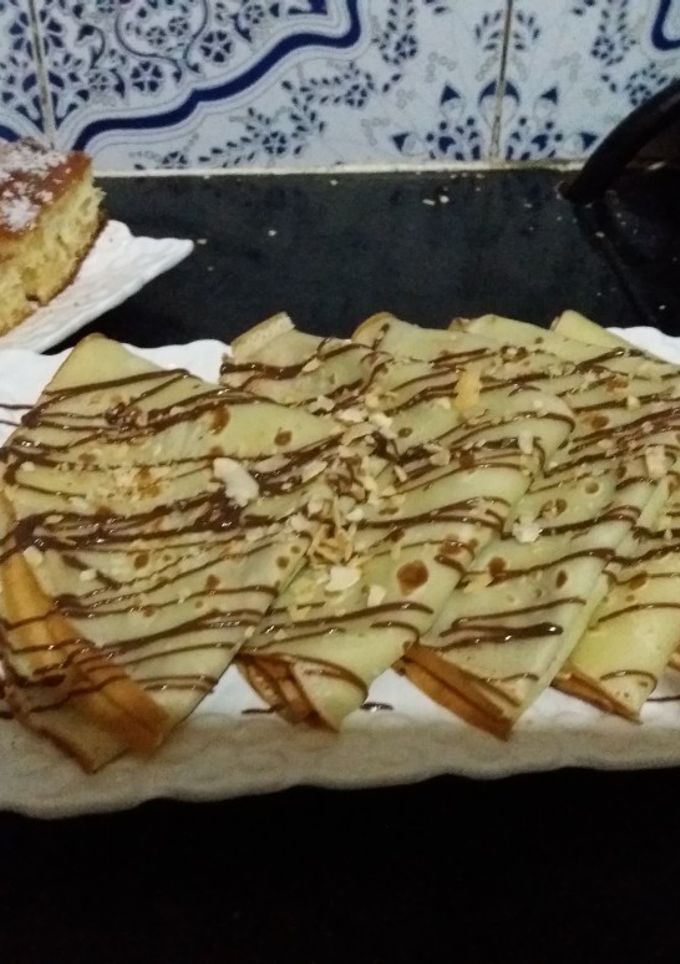 صورة لوصفة كريب محشي بدانيت الشوكولا