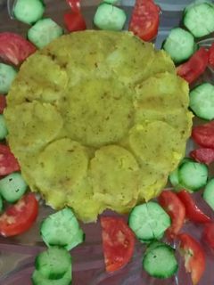عکسی از دستور دو پیازه سیب زمینی