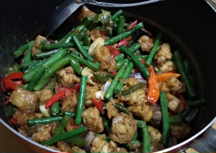 Oseng Kacang Panjang + Tempe